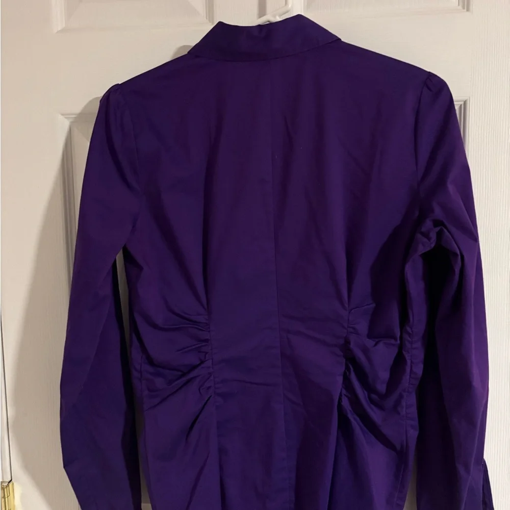 New York & Company Purple Button Down Shirt - Picture 3 of 3